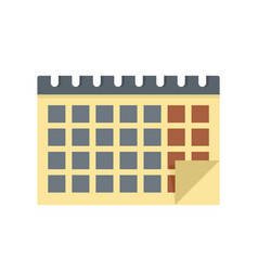 Syllabus Calendar Icon Flat Isolated