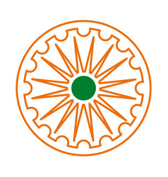 Ashoka Shakra Indian Independence Day Line Style