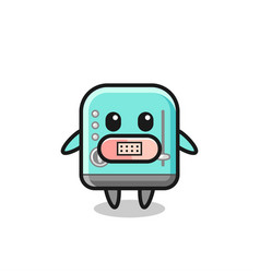 Cartoon Of Toaster With Tape On Mouth