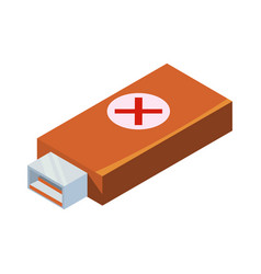 Isometric Orange Usb Memory