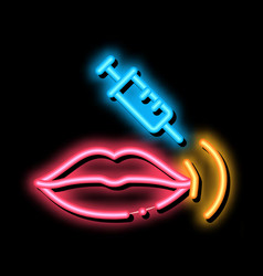 Lip Injection Neon Glow Icon