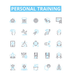 Personal Training Line Icons Set Personal