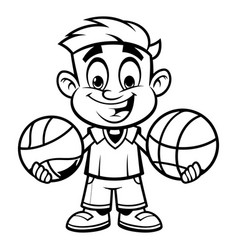 Basketball Player - A Cartoon Of A Basketball