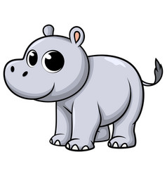 Cute Baby Hippo Cartoon Clip Art