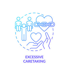 2d Gradient Icon Excessive Caretaking Concept