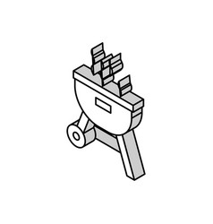 Bbq Iron Summer Picnic Isometric Icon