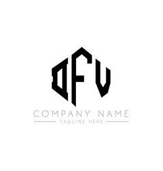 Dfv Letter Logo Design With Polygon Shape