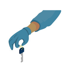 Isometric Hand With Key