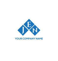 Jen Letter Logo Design On Black Background