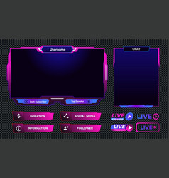 Streaming Screen Panel Overlay Neon Theme