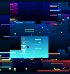 Abstract Glitch Background With Colorful Pixel