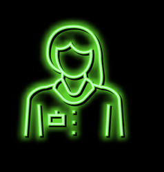 Nurse Homecare Service Neon Glow Icon