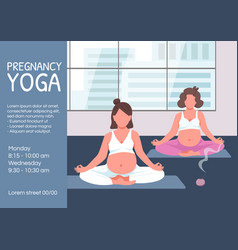 Pregnancy Yoga Poster Flat Template