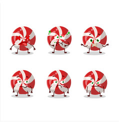 Red Candy Cartoon Character With Nope Expression