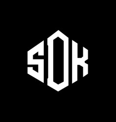 Sdk Letter Logo Design With Polygon Shape