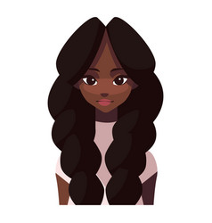 Young Woman Long Hair Avatar Icon