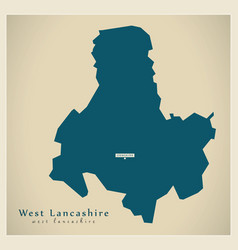 Modern Map - West Lancashire District