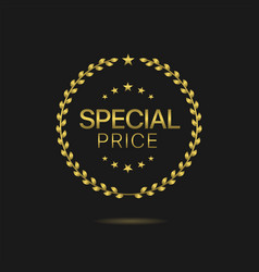 Special Price Golden Laurel Wreath Label