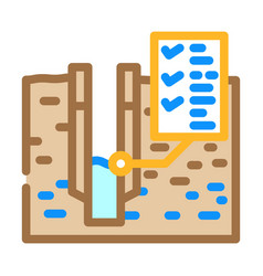 Water Well Testing Hydrogeologist Color Icon