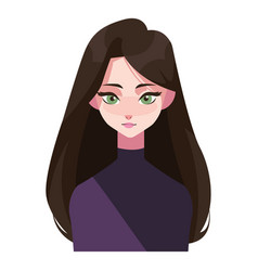 Young Woman Long Hair Icon