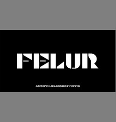 Felur Modern Futuristic Alphabet Font Set Dislay