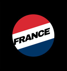 France Country Name Typography Icon With Flag