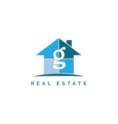 G Letter Real Estate Logo House Image