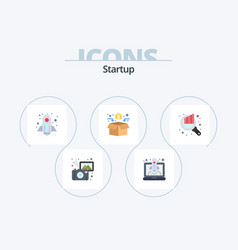 Startup Flat Icon Pack 5 Icon Design Chart Crowd