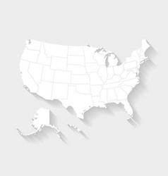 United States Of America Blank Map With States