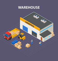 Warehouse Outside Isometric Design Concept