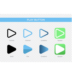 Play Button Icon In Different Style Play Button