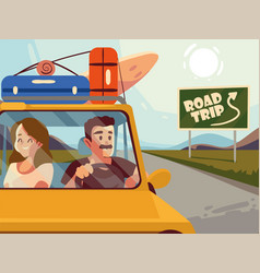 Travelers Couple Road Trip