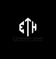 Eth Letter Logo Design With Polygon Shape