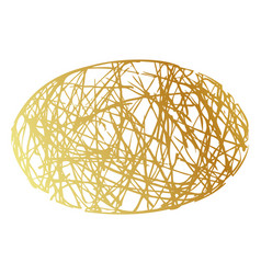 Simple Hand Draw Sketch Gold Or Golden Oval Frame