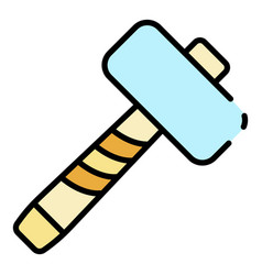 Big Hammer Icon Color Outline