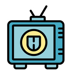 Tv Copyright Icon Flat