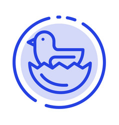 Duck Egg Easter Blue Dotted Line Line Icon