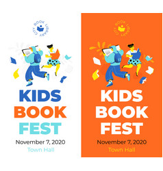 Kids Book Fest Banners Vertical