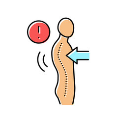 Kyphosis Disease Color Icon