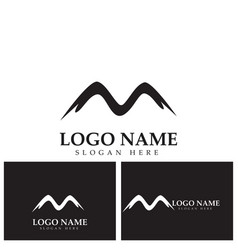 Black And Blue Mountain Logo Design Template