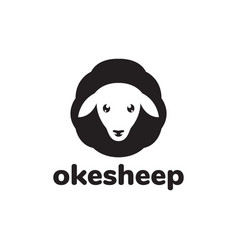 Sheep With Black Fleece Logo Design Graphic