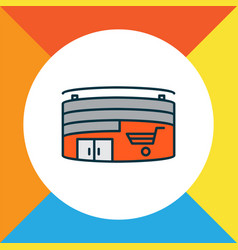 Shopping Mall Icon Colored Line Symbol Premium