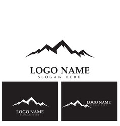 Black And Blue Mountain Logo Design Template