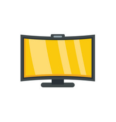 Curved Monitor Icon Flat Computer Screen