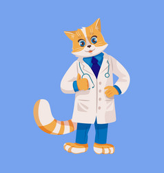 Doctor Cat Cute Cartoon Animal