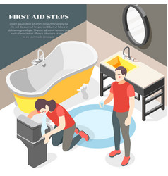 First Aid Isometric Background