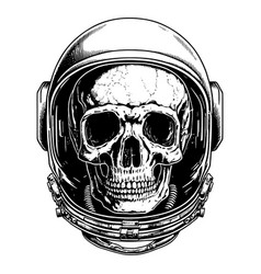 Human Skull Astronaut Helmet Sketch