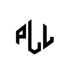 Pll Letter Logo Design With Polygon Shape