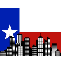 City And Flag Of Texas