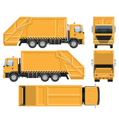 Garbage Truck Template Vehicle Branding Mockup